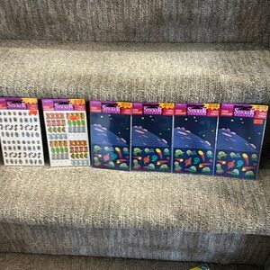 Vintage 1980’s sticker sheets 6 Carlton cards sealed packages bonus open package